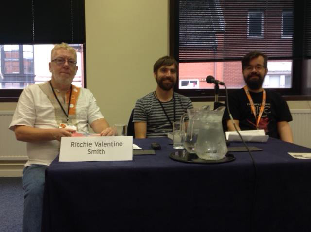 RVS giving a reading at UK Fantasycon 2017